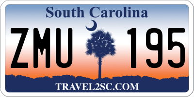 SC license plate ZMU195