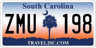 SC license plate ZMU198