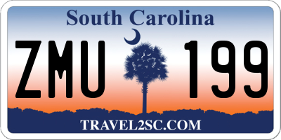 SC license plate ZMU199