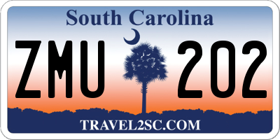 SC license plate ZMU202