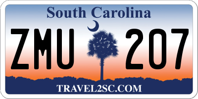 SC license plate ZMU207