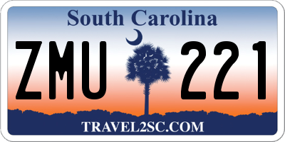 SC license plate ZMU221