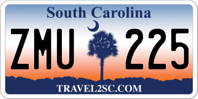 SC license plate ZMU225