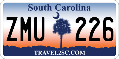SC license plate ZMU226