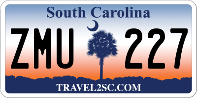 SC license plate ZMU227