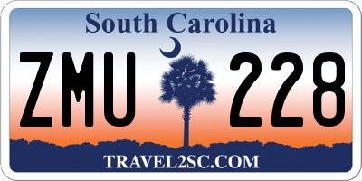 SC license plate ZMU228