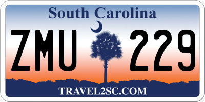 SC license plate ZMU229