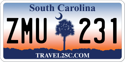 SC license plate ZMU231