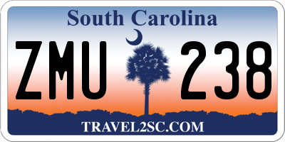 SC license plate ZMU238