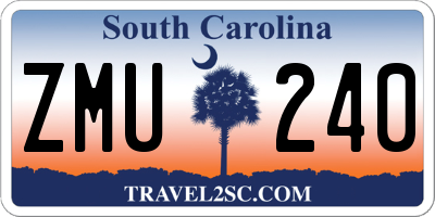 SC license plate ZMU240
