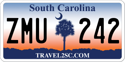SC license plate ZMU242