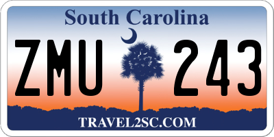 SC license plate ZMU243