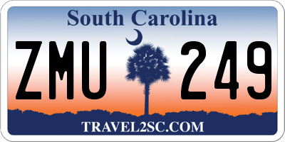 SC license plate ZMU249