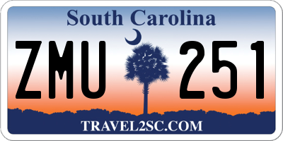 SC license plate ZMU251