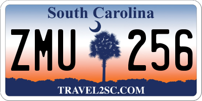 SC license plate ZMU256