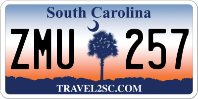SC license plate ZMU257