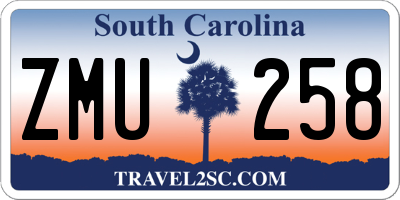 SC license plate ZMU258