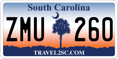 SC license plate ZMU260