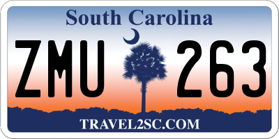 SC license plate ZMU263