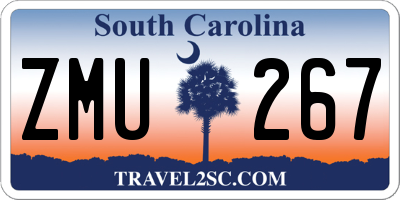 SC license plate ZMU267