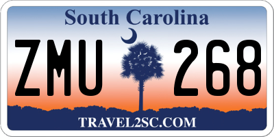 SC license plate ZMU268