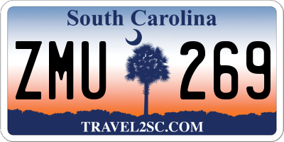 SC license plate ZMU269