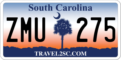 SC license plate ZMU275