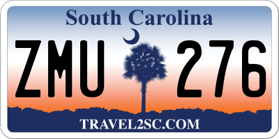 SC license plate ZMU276