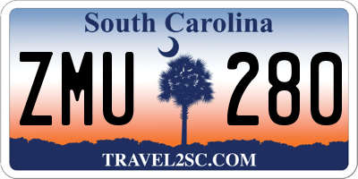SC license plate ZMU280