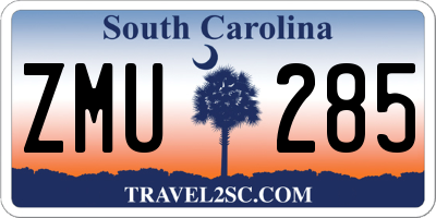 SC license plate ZMU285