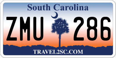SC license plate ZMU286