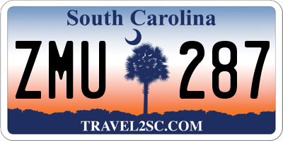 SC license plate ZMU287