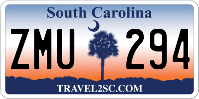SC license plate ZMU294