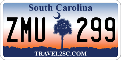 SC license plate ZMU299