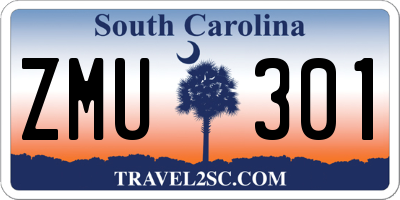 SC license plate ZMU301