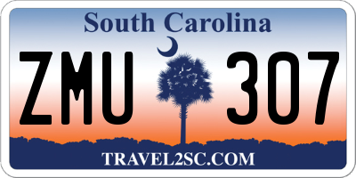 SC license plate ZMU307