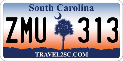 SC license plate ZMU313
