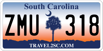 SC license plate ZMU318