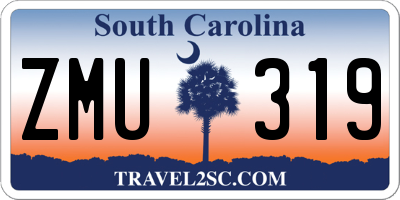 SC license plate ZMU319