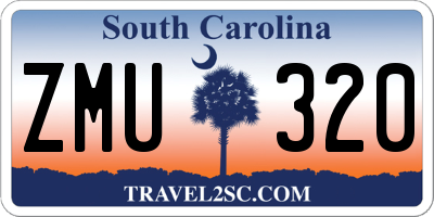 SC license plate ZMU320