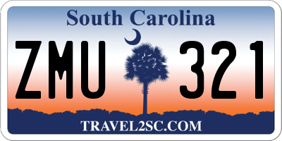 SC license plate ZMU321