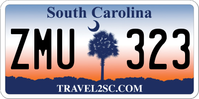SC license plate ZMU323