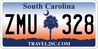 SC license plate ZMU328
