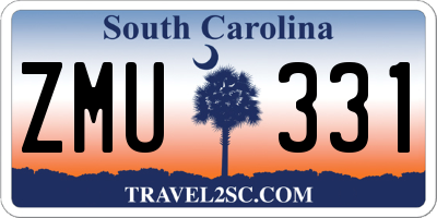 SC license plate ZMU331
