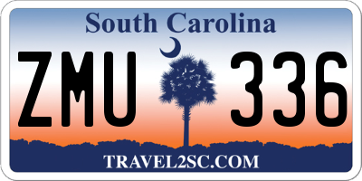 SC license plate ZMU336