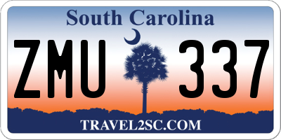 SC license plate ZMU337