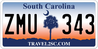 SC license plate ZMU343