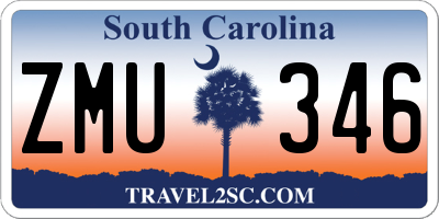 SC license plate ZMU346