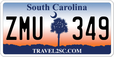 SC license plate ZMU349