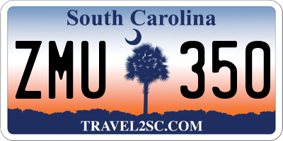SC license plate ZMU350